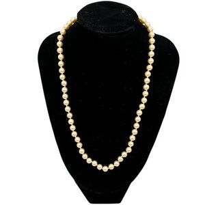 Vintage Tommy Hilfiger Pearl Necklace Flag Charm